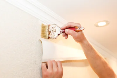 Pose de papier peint à Lortet — revêtements muraux et toiles de verre